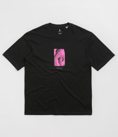 Poetic Collective Pink Abstract Frame T-Shirt - Black