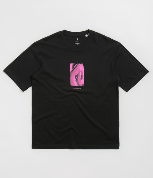 Poetic Collective Pink Abstract Frame T-Shirt - Black