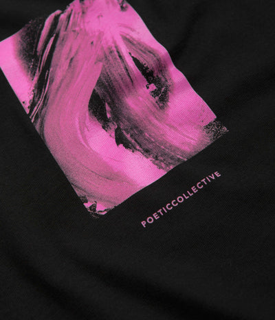 Poetic Collective Pink Abstract Frame T-Shirt - Black