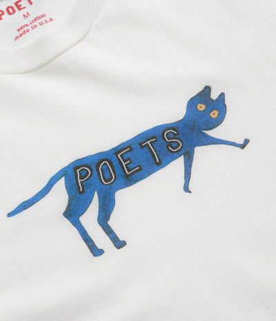 Poets Cat T-Shirt - White