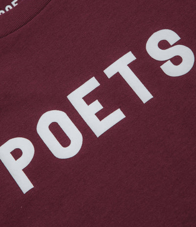 Poets OG Flocked T-Shirt - Maroon