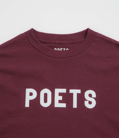 Poets OG Flocked T-Shirt - Maroon