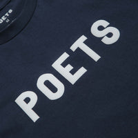 Poets OG Flocked T-Shirt - Navy thumbnail