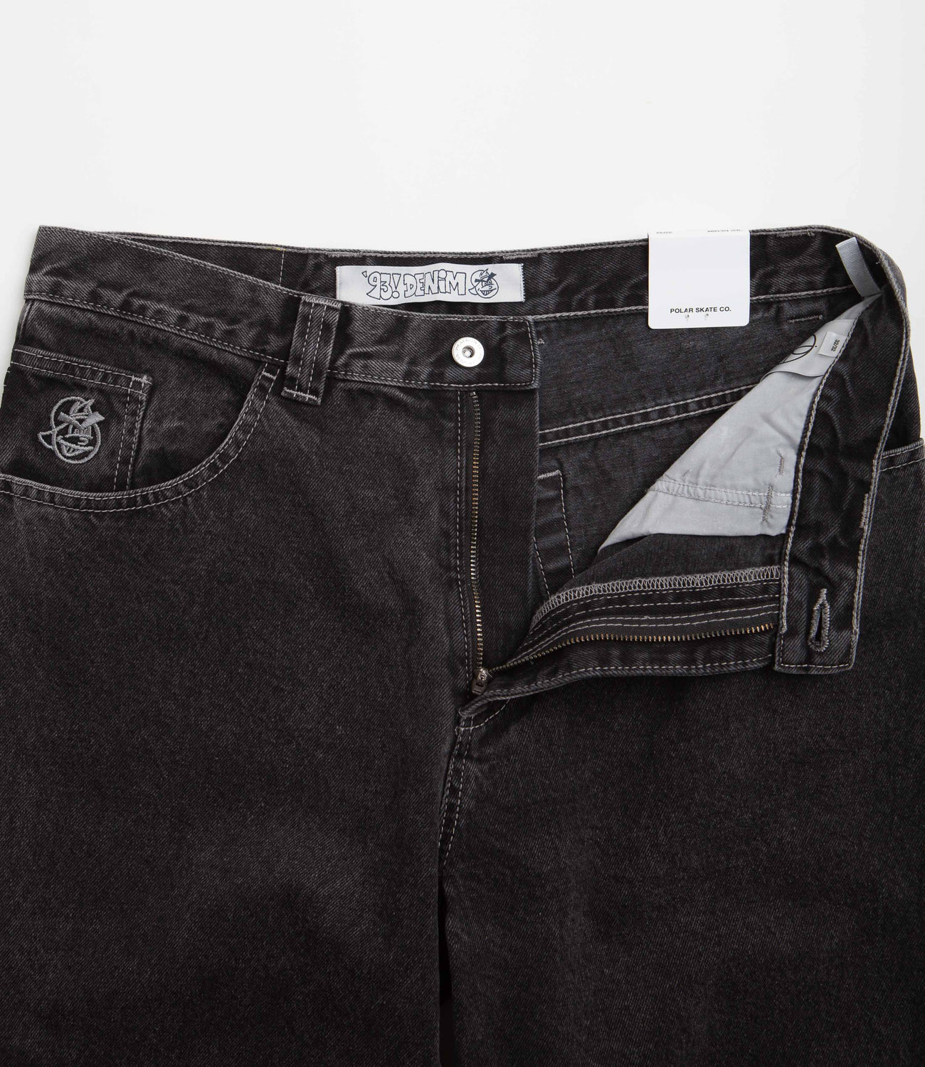 Polar 93 Denim Jeans - Silver Black / Silver | Flatspot