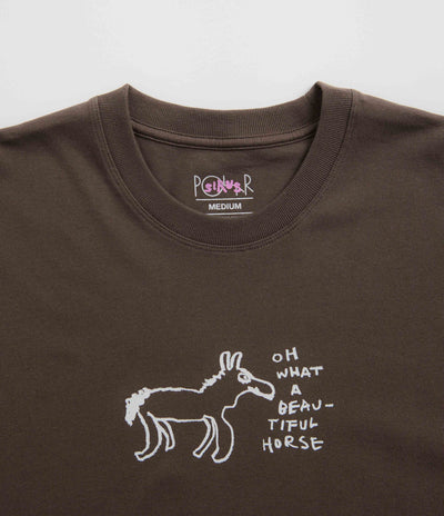 Polar Beautiful Horses T-Shirt - Chocolate