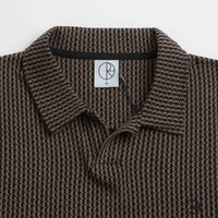 Polar Boucle Serge Polo Shirt - Brass / Black thumbnail