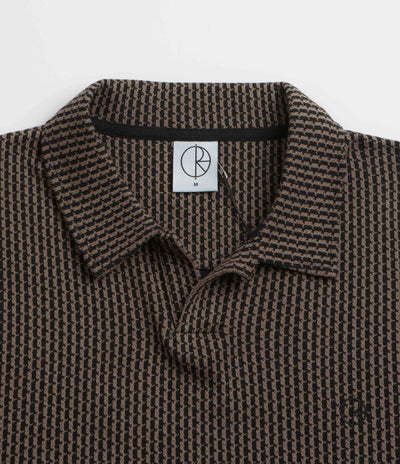 Polar Boucle Serge Polo Shirt - Brass / Black