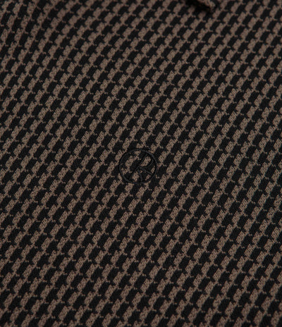 Polar Boucle Serge Polo Shirt - Brass / Black