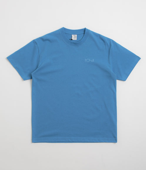 Polar Contrast Stroke Logo T-Shirt - French Blue