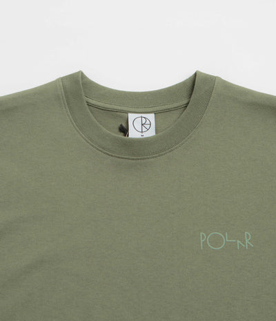 Polar Contrast Stroke Logo T-Shirt - Moss Green