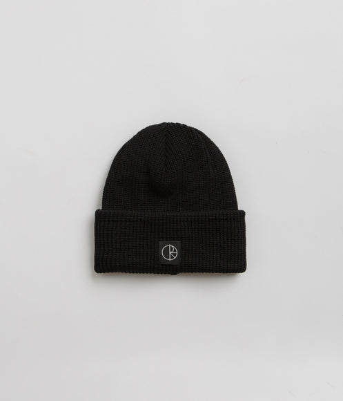 Polar Double Fold Merino Beanie - Black