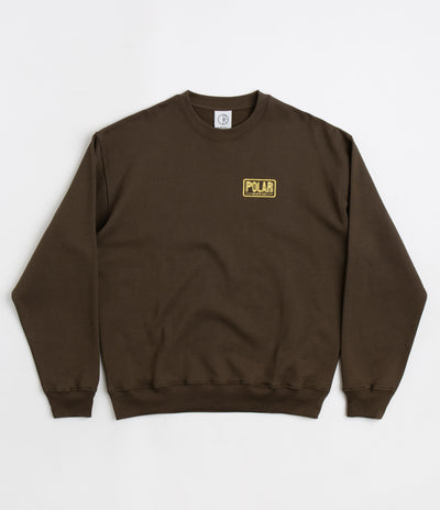 Polar Earthquake Dave Crewneck Sweatshirt - Brown