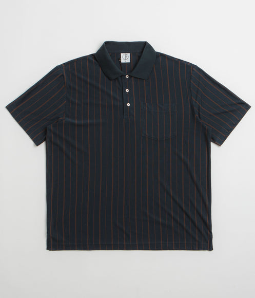 Polar Fancy Polo Shirt - Navy / Brown