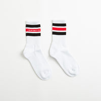 Polar Fat Stripe Socks - White / Black / Red thumbnail