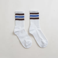 Polar Fat Stripe Socks - White / Brown / Blue thumbnail