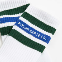 Polar Fat Stripe Socks - White / Green / Blue thumbnail