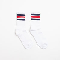 Polar Fat Stripe Socks - White / Navy / Red thumbnail