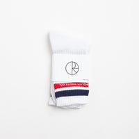 Polar Fat Stripe Socks - White / Navy / Red thumbnail