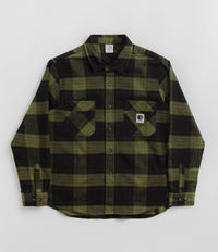 Polar Flannel Mike Shirt - Black / Army Green