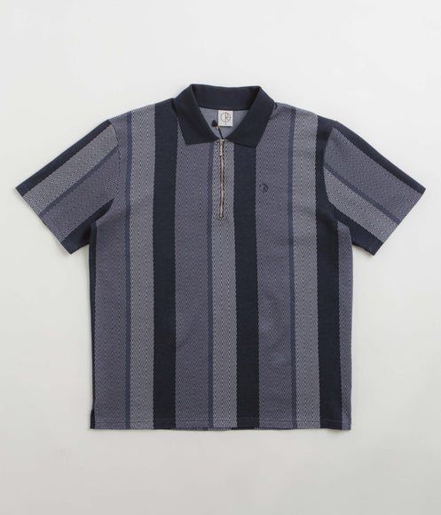 Polar Herringbone Jacques Polo Shirt - Blue