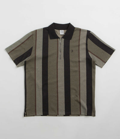 Polar Herringbone Jacques Polo Shirt - Khaki Green