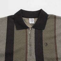 Polar Herringbone Jacques Polo Shirt - Khaki Green thumbnail