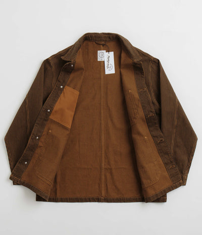 Polar Hickory Stripe Ezra Jacket - Rust