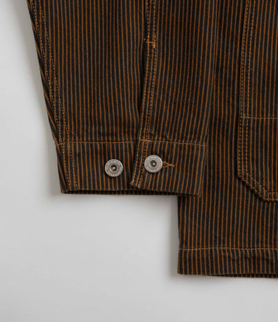 Polar Hickory Stripe Ezra Jacket - Rust