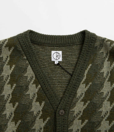 Polar Houndstooth Louis Cardigan - Green