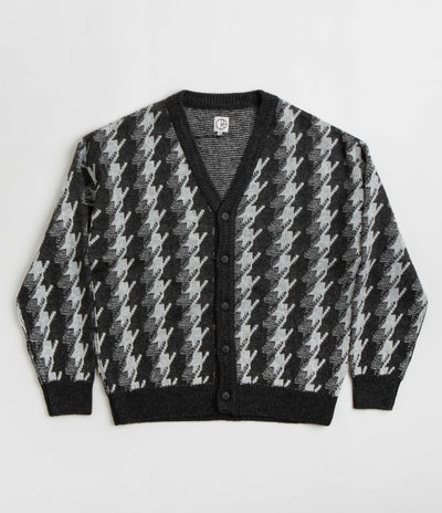 Polar Houndstooth Louis Cardigan - Grey