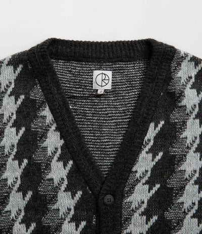 Polar Houndstooth Louis Cardigan - Grey