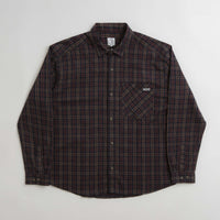 Polar Mitchell Flannel Shirt - Navy / Brown thumbnail