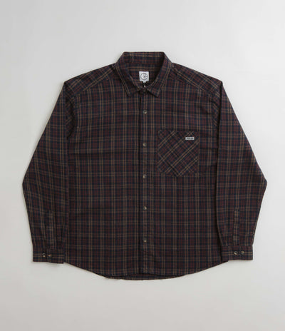 Polar Mitchell Flannel Shirt - Navy / Brown