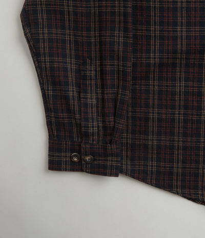 Polar Mitchell Flannel Shirt - Navy / Brown