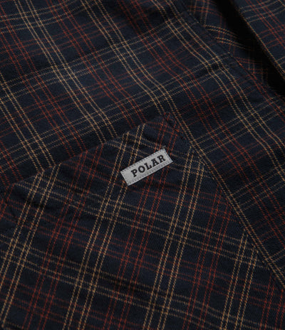 Polar Mitchell Flannel Shirt - Navy / Brown