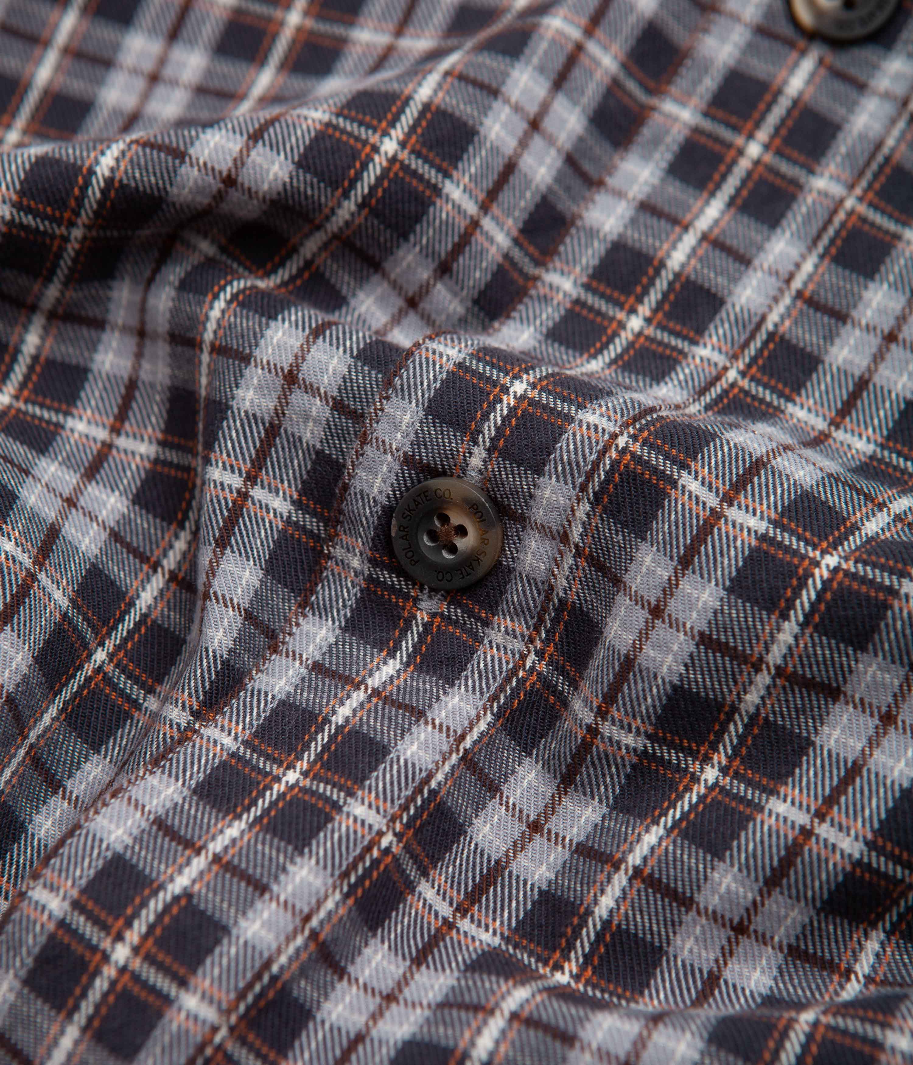 Polar Mitchell Poplin Shirt - Graphite / Gold | Flatspot