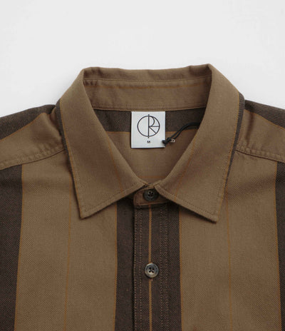 Polar Mitchell Short Sleeve Shirt - Brown Block Stripe