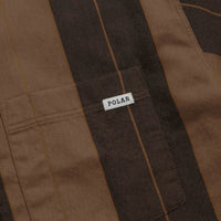 Polar Mitchell Short Sleeve Shirt - Brown Block Stripe thumbnail