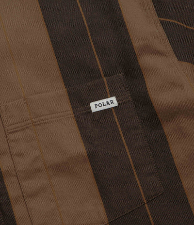 Polar Mitchell Short Sleeve Shirt - Brown Block Stripe