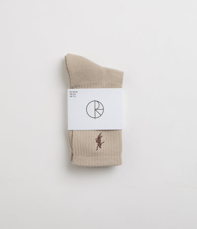 Polar No Comply Socks - Sand / Brown