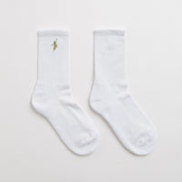 Polar No Comply Socks - White / Army Green thumbnail