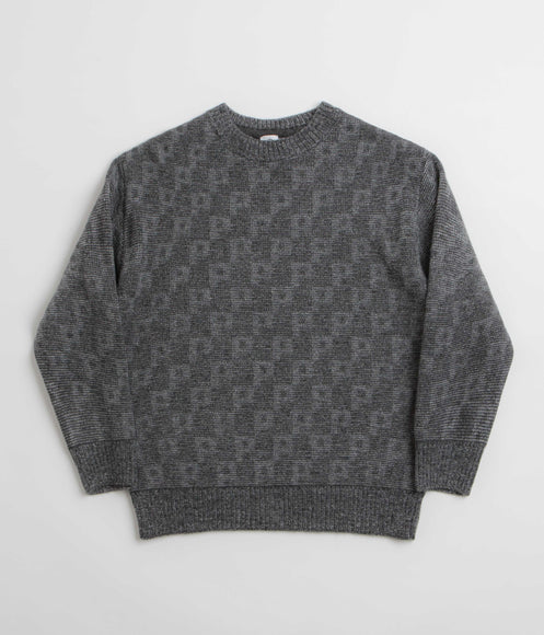 Polar P Pattern George Sweatshirt - Grey