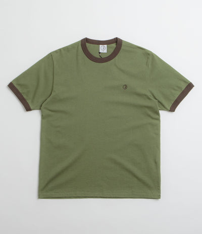 Polar Ringer T-Shirt - Army Green / Brown