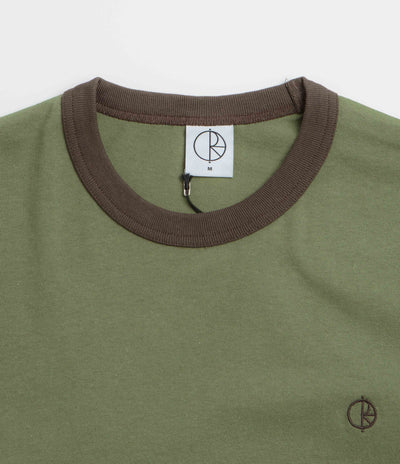 Polar Ringer T-Shirt - Army Green / Brown