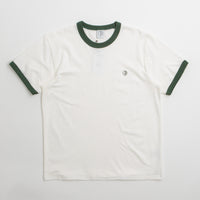 Polar Ringer T-Shirt - Cloud White / Dark Green thumbnail