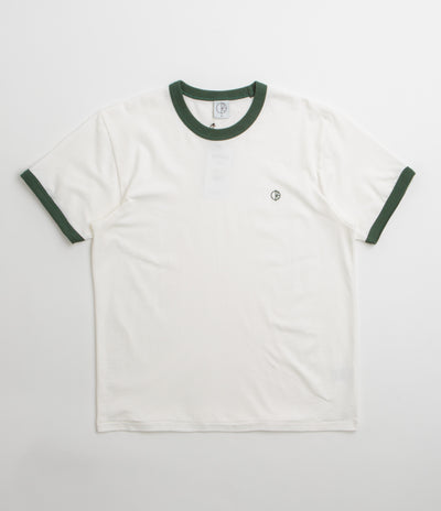 Polar Ringer T-Shirt - Cloud White / Dark Green