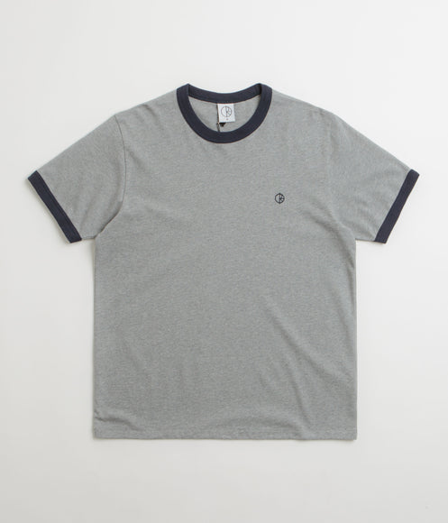 Polar Ringer T-Shirt - Heather Grey / Navy / Navy