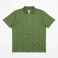 Polar Road Zip Polo Shirt - Dark Green thumbnail