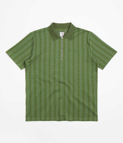 Polar Road Zip Polo Shirt - Dark Green