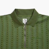 Polar Road Zip Polo Shirt - Dark Green thumbnail